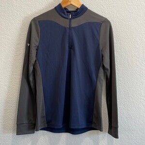NEW Levelwear Keepsake Quarter Zip Pullover in Navy Charcoal Size Small